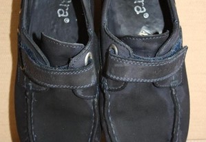 Sapatos MOARA em pele azul marinho de velcro t. 28