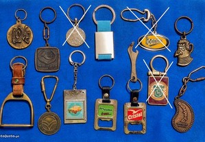 Porta-chaves diversos antigos e recentes colecionador