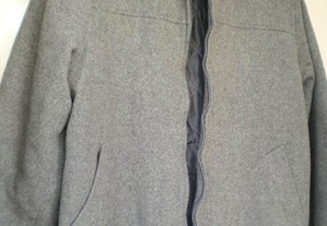 Casaco Cinzento - 80% Lã - Tam.XL - Impecável