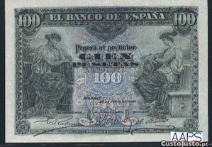 Espadim - Nota de 100 Pesetas de 1906 - Espanha - Nova