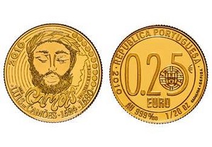Espadim - Moeda de 1/4 de euro de 2010 - Ouro
