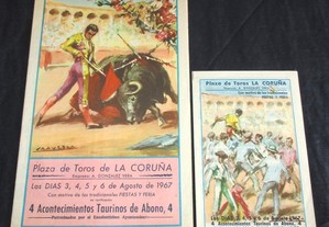 Panfleto Folheto Plaza de Toros Coruña Anos 60