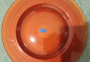 Prato marcador "Studio Nova" em laranja metalizado