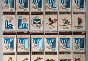 12 Carteiras de Fósforos Antigas - Jogos Olímpicos de Inverno 1980