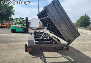 Atrelado Reboque Plataforma Estrado Carga Geral Tri-Basculante Eletrico Com Bateria E Comando Rodas Jipe Grandes Nissan
