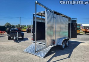 Atrelado Reboque Especial Animais Vivos Gado Bovinos Ovinos Caprinos Em Chapa De Aluminio Forrado Contraplacado Maritimo Novo 27