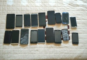 Lote de smartphones para peças ou reparação