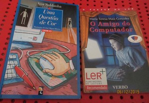 2 livros - O amigo do computador e Uma questão de