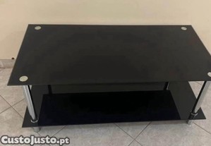 Mvel tv +mesa de centro em vidro preto
