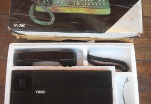 Telefone gravador atendedor chamadas cassete vintage
