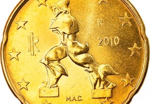 Moeda de Euro - Itália 20 Cêntimos 2010 R