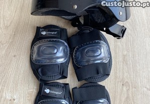 Capacete para Criança, OFERTA 2 cotoveleiras + 2 joelheiras