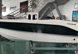 Barco novo QUICKSILVER Activ 455 open equipado com motor Mercury 50hp ELPT EFI NOVO
