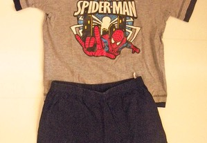 Pijama de Criança Cinza Marvel Homem Aranha Original