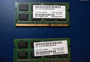 Memórias RAM para Portátil