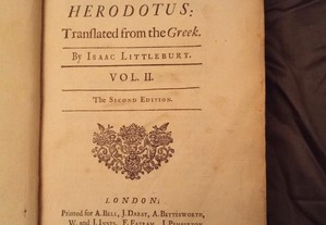 The History of Herodotus, Vol. II, 1720