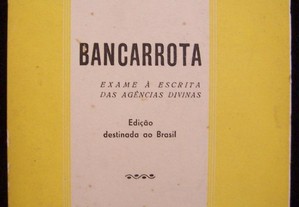 Bancarrota - Tomás Fonseca - 1ª Ed. 1962