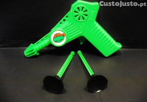 Pistola com dardos da tartaruga Ninja PEPE antiga