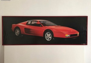 Ferrari Testarossa - poster quadro vintage 1,60 m x 55 cm