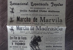 Programa de tourada bullfight Praça de touros Plaza de toros Moita 1967