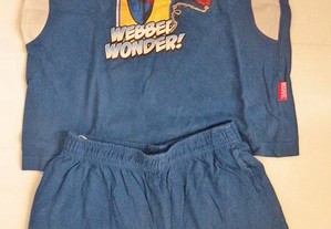 Pijama de Criança Azul Marvel - Homem Aranha - Original