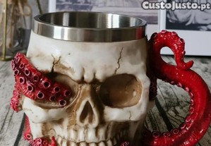 Caneca de ao Caveira com tentculos.