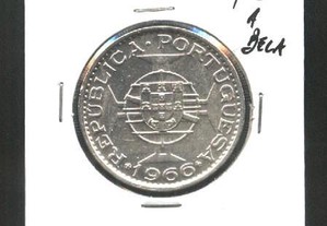 Espadim - Moeda de 20$00 de 1966 de Moçambique - Mbc+ a Bela
