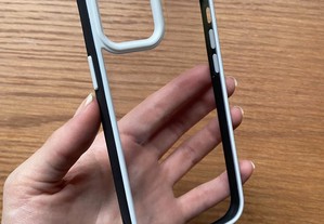 Capa transparente anti-choque com lateral colorida para iPhone 12 / iPhone 12 Pro