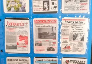 Calendários soltos da colecção de 1991 de jornais