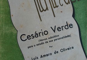 Cesário Verde (Novos Subsídios Para o Estudo da Sua Personalidade) - 1º Edição Ano 1944
