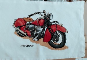 Quadro mota vermelha Harley