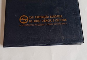 XVII Exposição Europeia de Arte e Cultura de 1983 em carteira de 3 moedas em prata