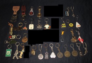 Colecção de porta chaves antigos bancos marcas