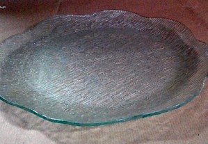 Travessa circular em vidro (vintage)