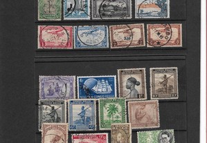 24 selos usados do Congo Belga