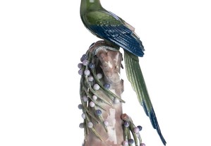 Pássaro mamote escultura em porcelana