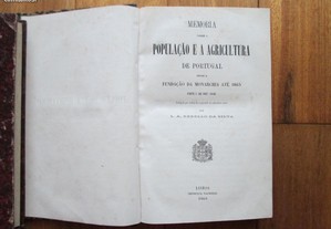 Agricultura e População 1868 - Livro Antigo Raro