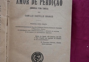 Amor de Perdição. Camillo Castello Branco. 1919