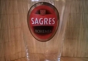 Copo em vidro da cerveja Sagres Bohémia de exportação de Half Pint com aferição 08