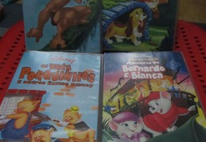 4 cassetes VHS de filmes da Disney
