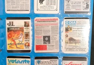 Calendários soltos da colecção de 1992 de jornais