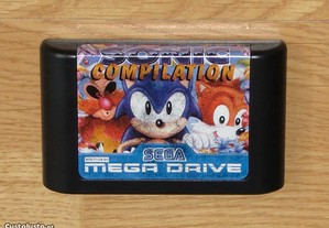 Mega Drive: Sonic Compilation (tem 3 jogos)