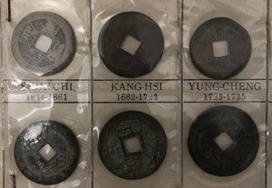 Set de moedas antigas chinesas