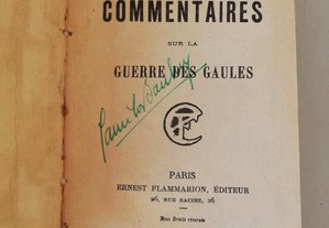 Commentaires sur la Guerre des Gaules - Júlio César (edição em francês)