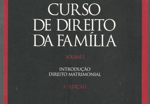 Curso de Direito da Família - Volume I: Introdução - Direito Matrimonial (2013) Pereira Coelho