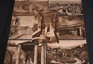 Postais Pompei Itália 7 Bilhete Postal