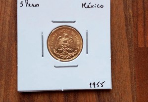 Moeda 5 Pesos México 1955