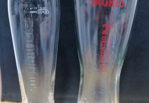 2 copos cerveja Sagres e Super Bock da ACCP Associação Colecionadores Cerveja Portugal