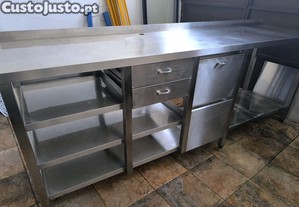 Bancada inox Industrial com Tulha de Caf