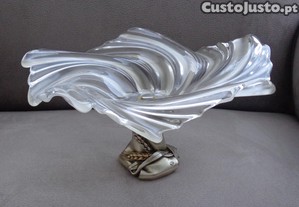 Fruteira em Cristal com Base em Prata (Negoci�vel)